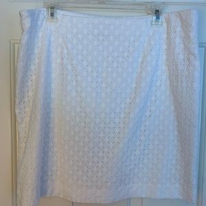 White Eyelet Skirt